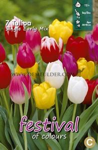 Tulips Single Early Mixed 12/+ (x12x7)